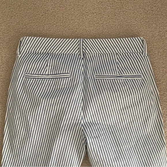 Navy & White Pinstripe Pixie Pants - Picture 4 of 5